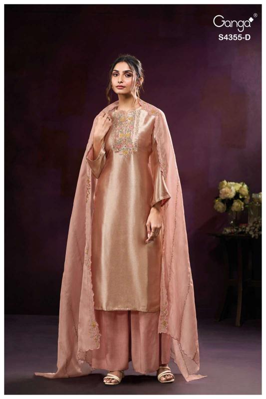 Ganga olesha  4355 wholesale kurti dress material